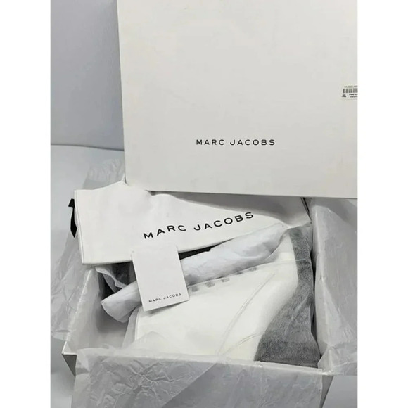 Marc Jacobs Women's Ryder White Leather High-Heel Booties Size 38 EU (MSRP $495) - Picture 11 of 12